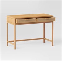 Minsmere Writing Desk with Drawers Brown - Thresho