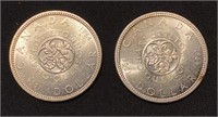 1964 Canadian 80% Silver Dollars