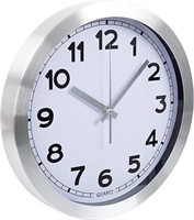 Brushed Aluminum Everyday Home 12"  Clock