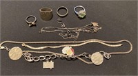 Group of Mixed Sterling Silver Jewelry