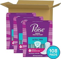 Poise Ultra Thin Incontinence Pads 5 SIZE 3 PACK