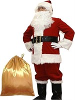 Men's Deluxe Santa Suit 11pc. Christmas