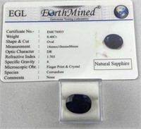 8.46Ct Oval Cut Blue Sapphire Gemstone