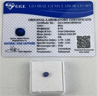 0.69Ct Oval Cabochon Star Sapphire