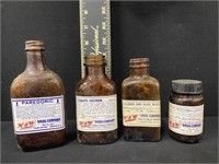 Rare Group of H&W Drug of Newton, NC Bottles