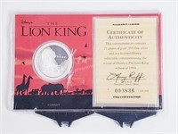 1 OUNCE FINE SILVER COIN - LION KING