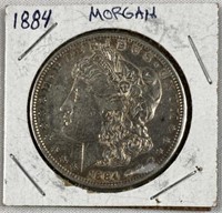 1884 Morgan Silver Dollar, US $1 Coin