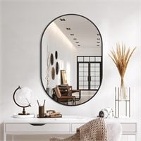 Black Oval Bathroom Mirror  36'x24' Wall Vanity