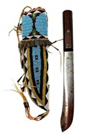 Plains Indian Knife and Sheath, 18 or 19th Century
