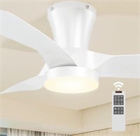 $70–30" Low Profile Ceiling Fan with Light