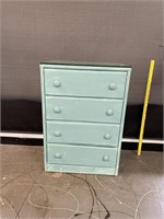 Vintage 4 Drawer Chest Turquoise