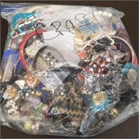 Gallon Baggie of Jewelry for Crafting.