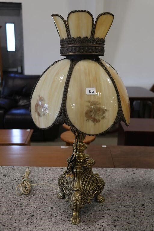 ANTIQUE BRASS TABLE LAMP