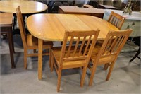 PINE TABLE WITH 4 CHAIRS