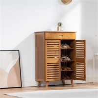 Shoe Cabinet with Drawer, 4 Tier Shoe Storage