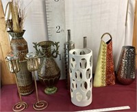 Metal Vases And Candleholders, Ceramic Balls