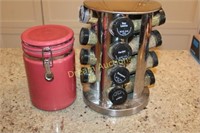Metal Spice Rack & Container - Locking Lid