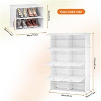 Shoe Rack - 8 Tier Shoe Storage Cabinet