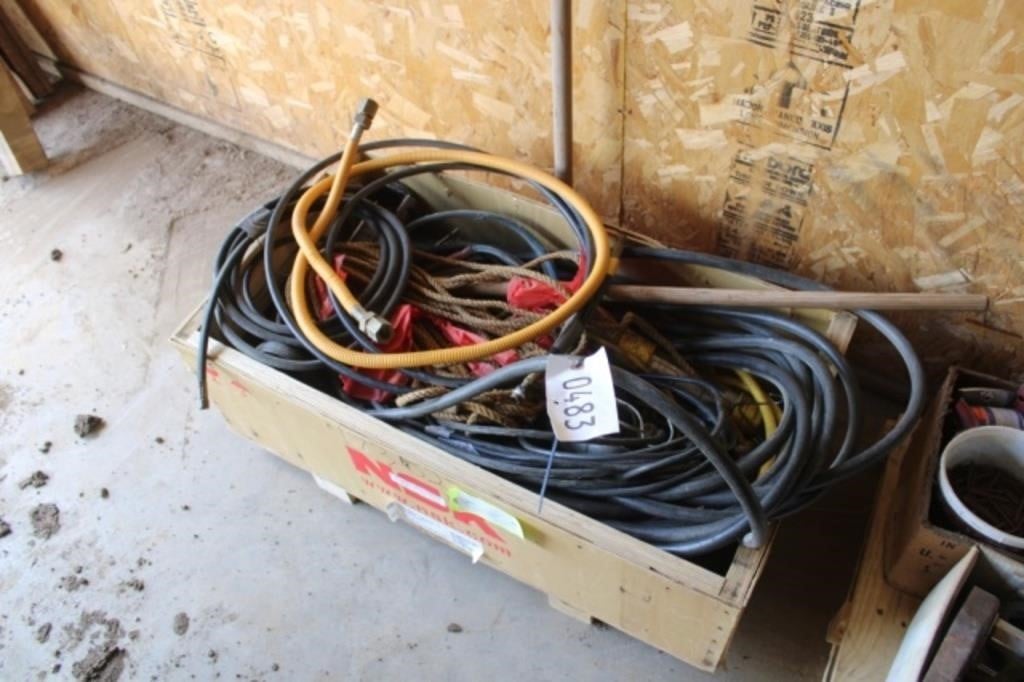 Pallet Box Air Hose, Jumper Cables, Rope, Trouble