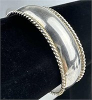 925 Silver Banded Cuff Bracelet