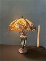 Leaded Stained Glass Lamp 25" Tall