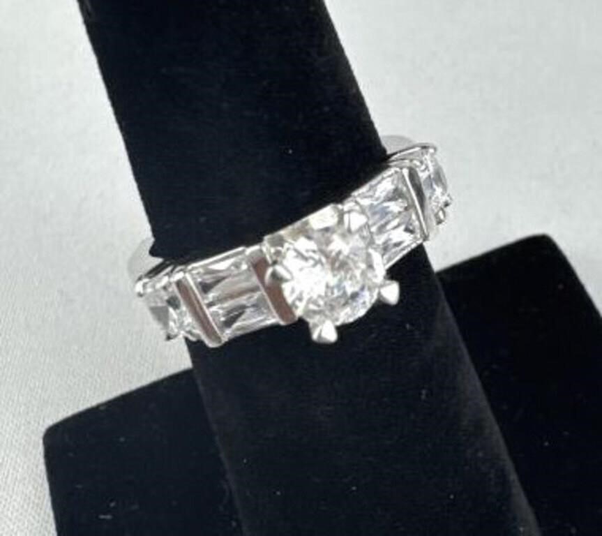 925 Silver 5 Stone CZ Ring