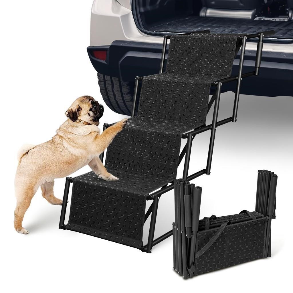 Foldable Dog Stairs for Large Dogs - Portable