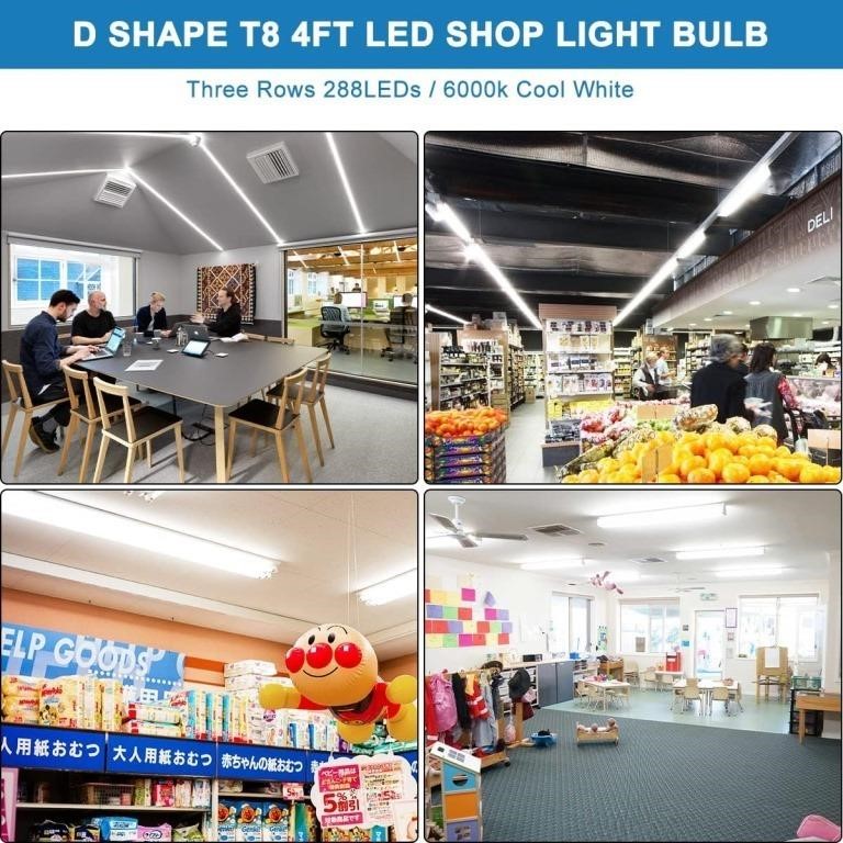 SHOPLED t8 led Tube 4ft, 36W 4680LM 5000K