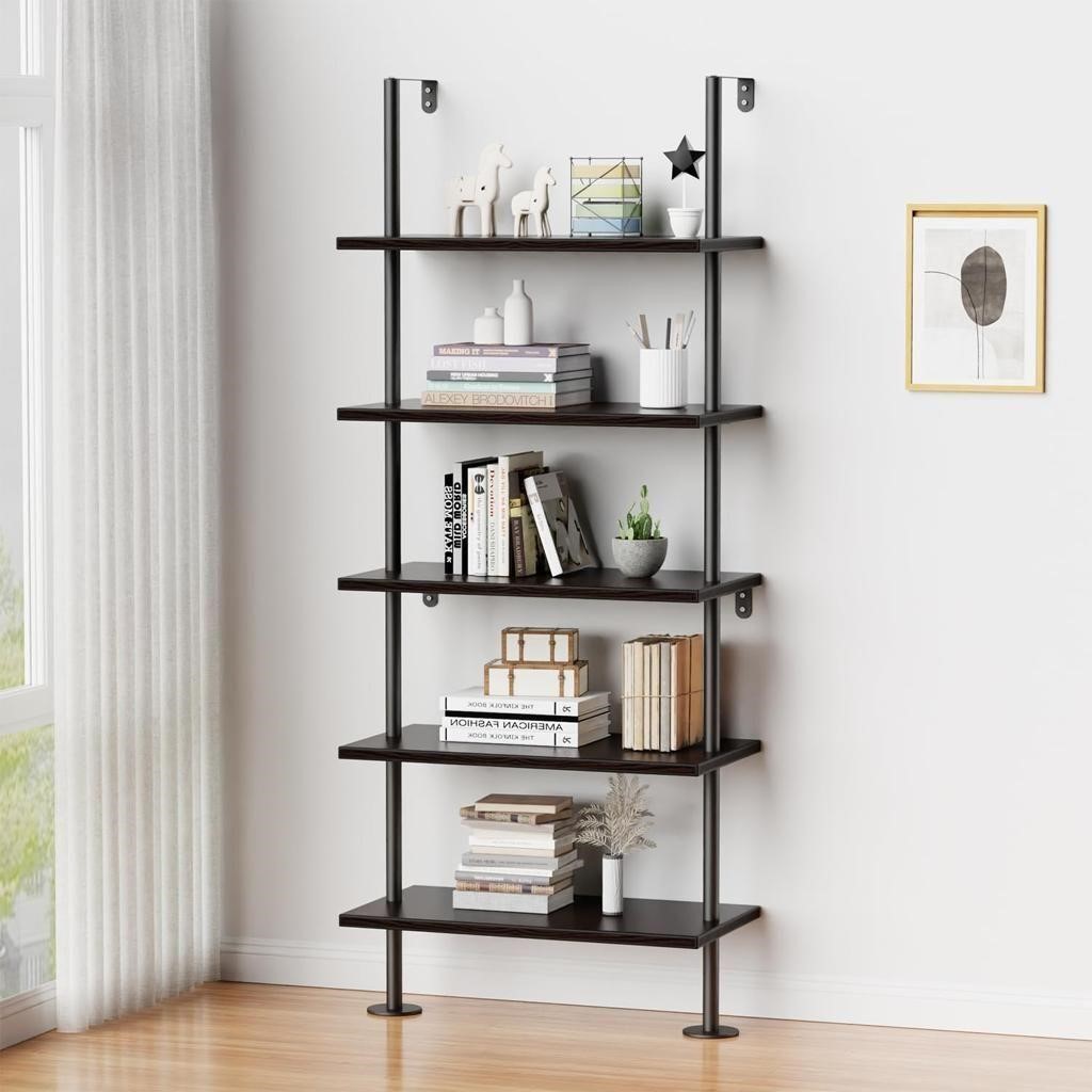 Ladder Shelf Bookcase 5 Tier, Extra Sturdy
