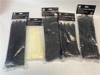 5 Bags of 100 Count Cable Ties 8” to 11”