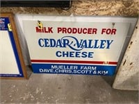 Cedar Valley Cheese Metal Sign
