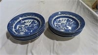 10 Churchill England Blue Willow bowls