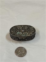 Antique Silver Pill Box