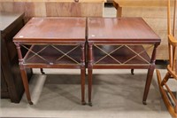 PAIR OF SIDE TABLES