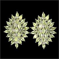 Natural Unheated Marquise Peridot Earrings