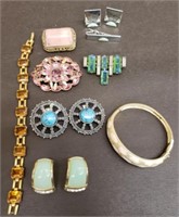 Lot of Vintage Costume Jewelry. Some Marked.