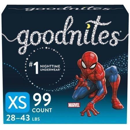 Goodnites Overnight Underwear for Boys  XS  99