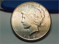 OF) High grade 1923 S silver peace dollar