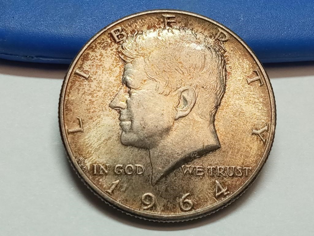 OF) 1964 Kennedy silver half dollar