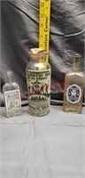 Old glass bottles Dr Parmenter's cure