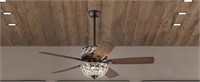 52 in. Crystal Ceiling Fan with Remote Control