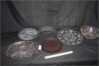 Pattern Glass Serving Dishes