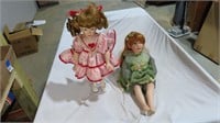 ceramic doll with stand, ceramic faery doll