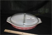 Pyrex Pink Daisy 1 ½ qt Divided Dish