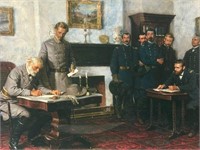 Surrender at Appomattox by Tom Lovell