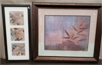 Lot of 2 Pictures Leaf and Trees
