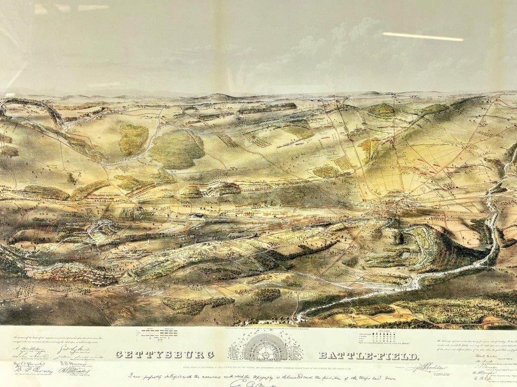 Gettysburg Battle Map By John Bachelder