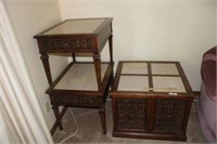 Three Piece Living Room Table Set: 28×28×21 And