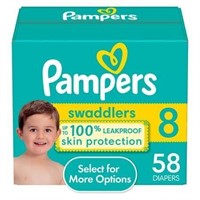 Pampers Swaddlers Diapers  Size 8  58 Count