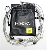 Honora sterling silver 6-strand pearl and bead